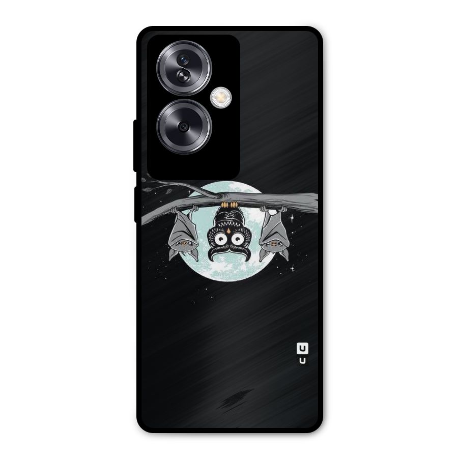 Owl Hanging Metal Back Case for Oppo A79 5G