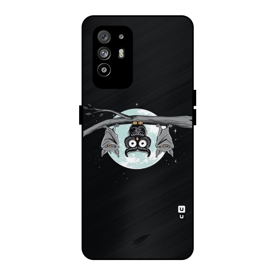 Owl Hanging Metal Back Case for Oppo F19 Pro Plus 5G