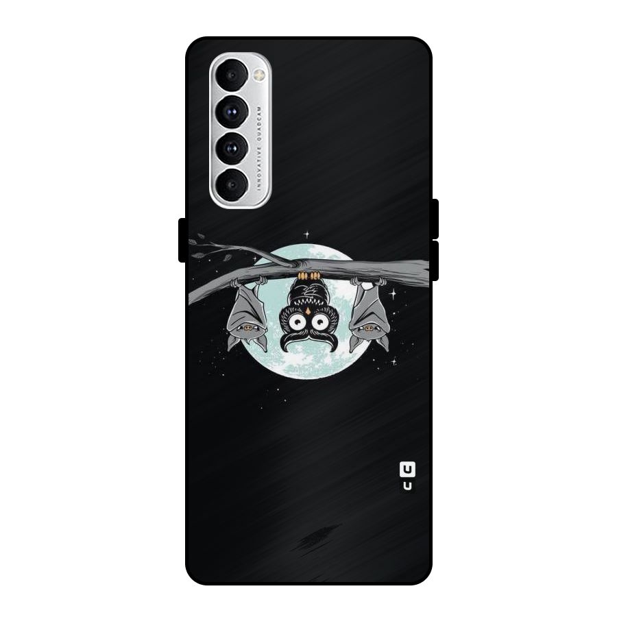 Owl Hanging Metal Back Case for Oppo Reno4 Pro