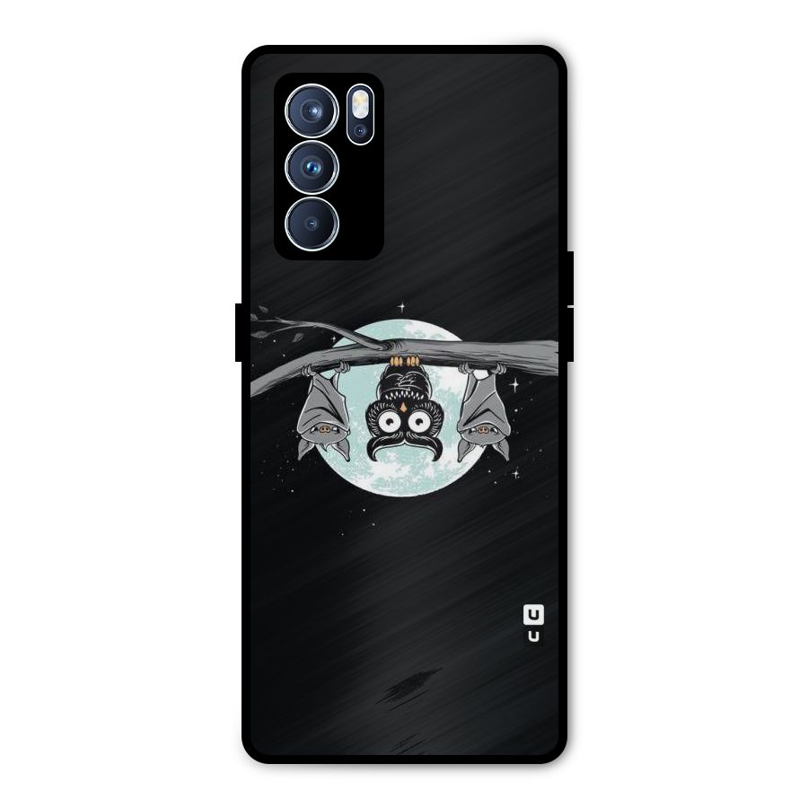 Owl Hanging Metal Back Case for Oppo Reno6 Pro 5G