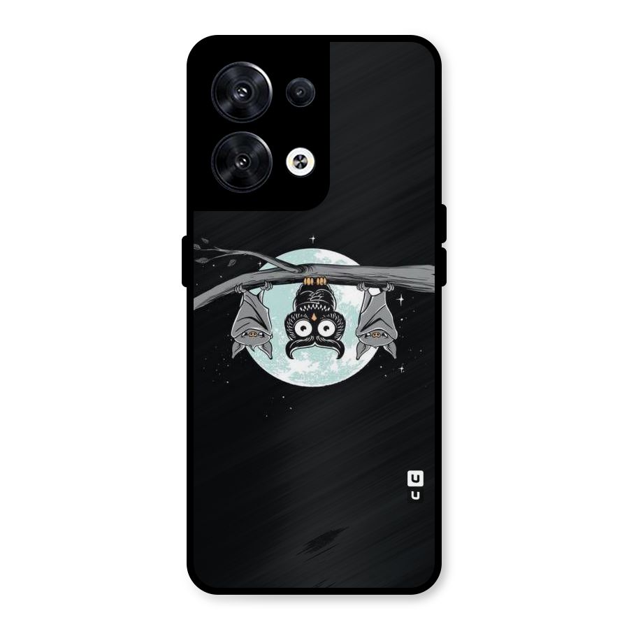 Owl Hanging Metal Back Case for Oppo Reno8 5G
