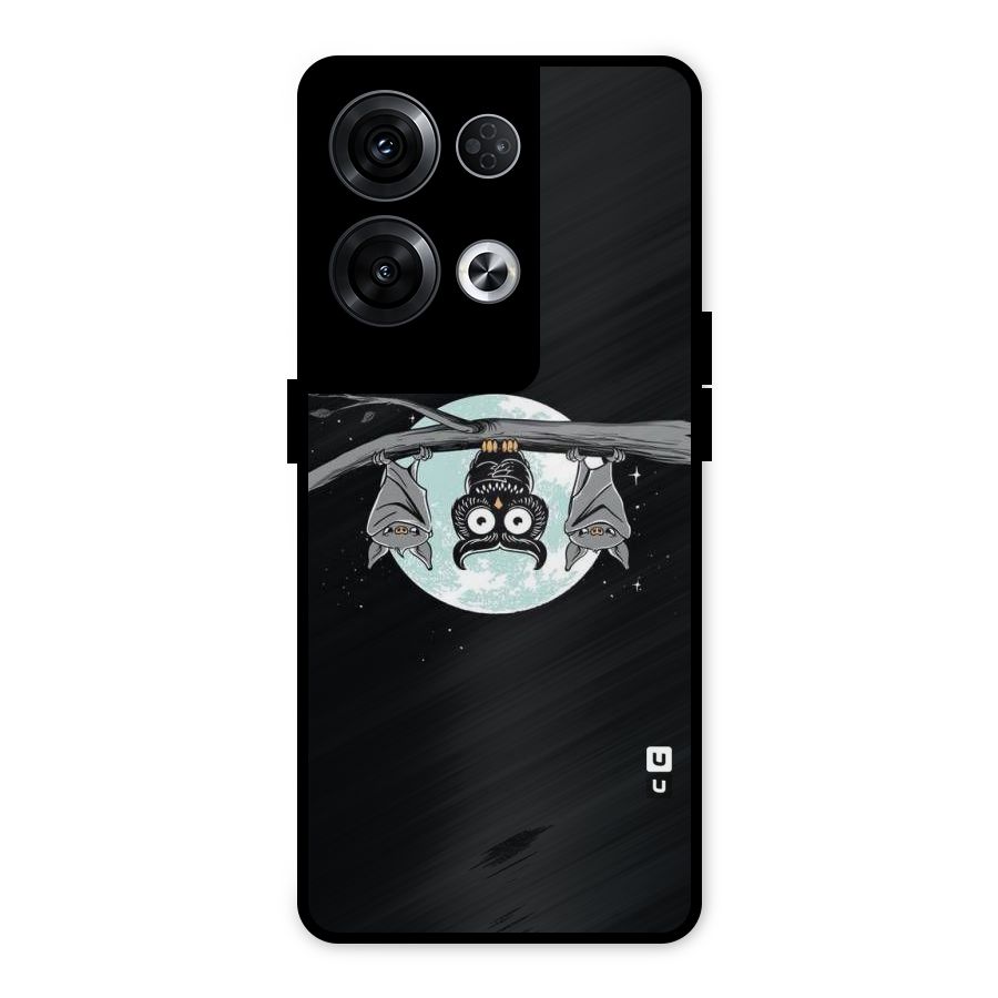 Owl Hanging Metal Back Case for Oppo Reno8 Pro 5G