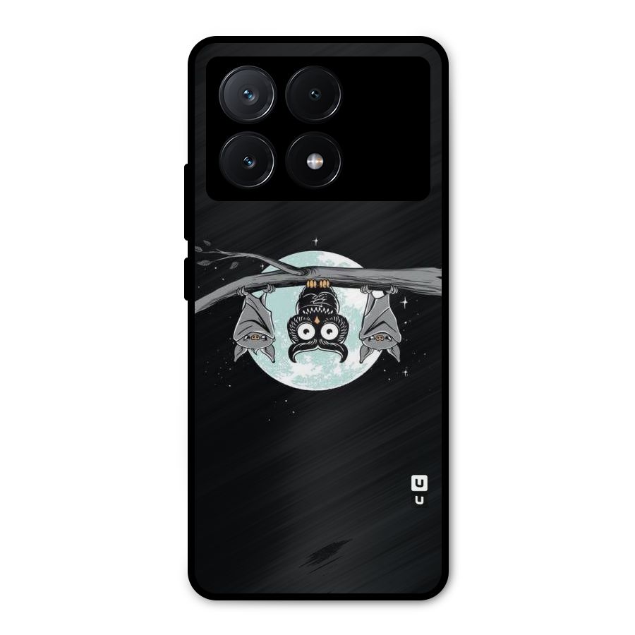 Owl Hanging Metal Back Case for Poco X6 Pro