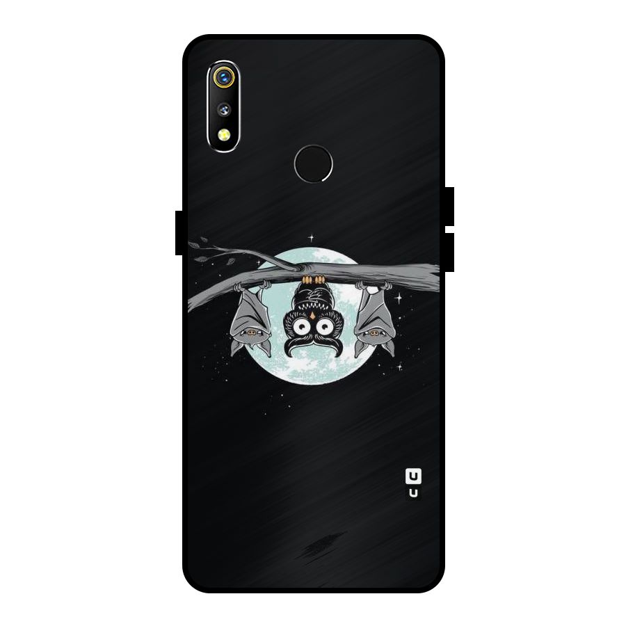 Owl Hanging Metal Back Case for Realme 3i