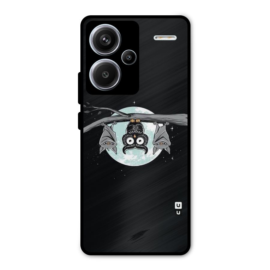 Owl Hanging Metal Back Case for Redmi Note 13 Pro Plus