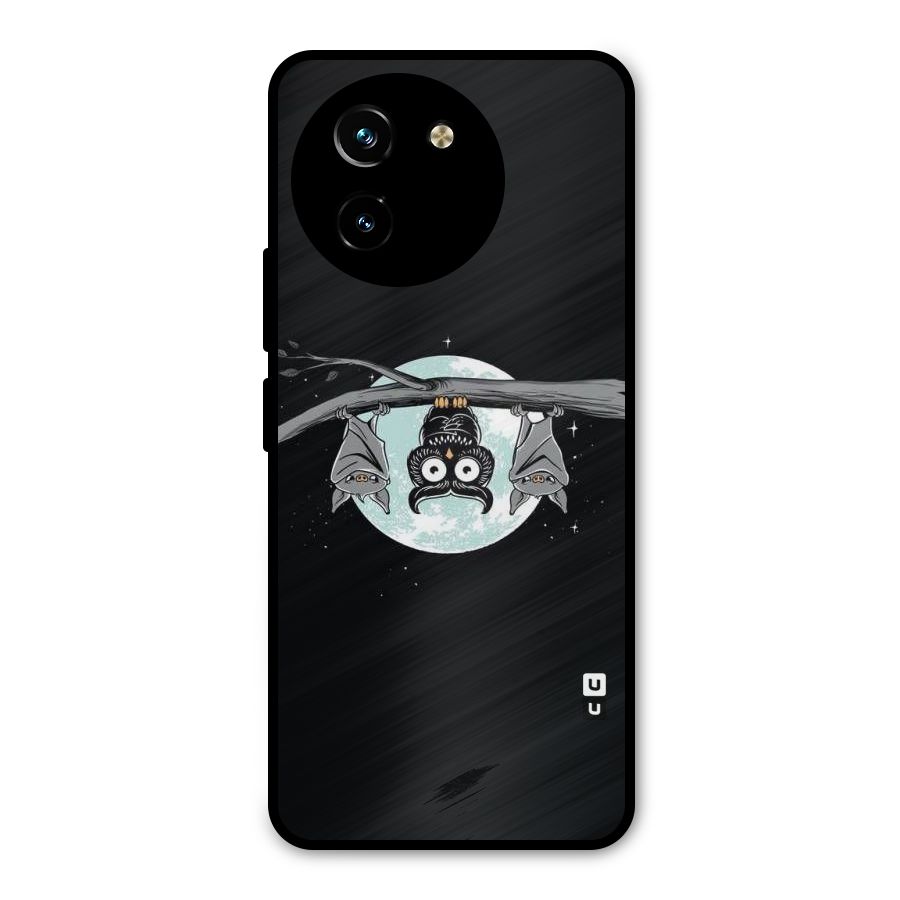 Owl Hanging Metal Back Case for Vivo T3x