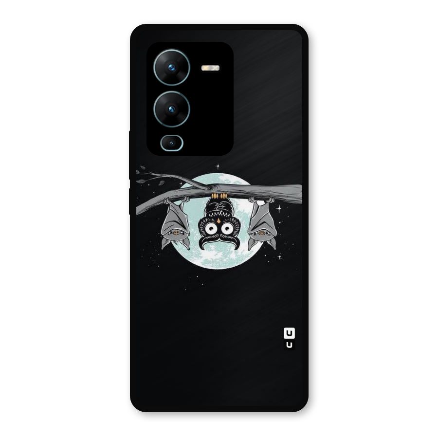 Owl Hanging Metal Back Case for Vivo V25 Pro