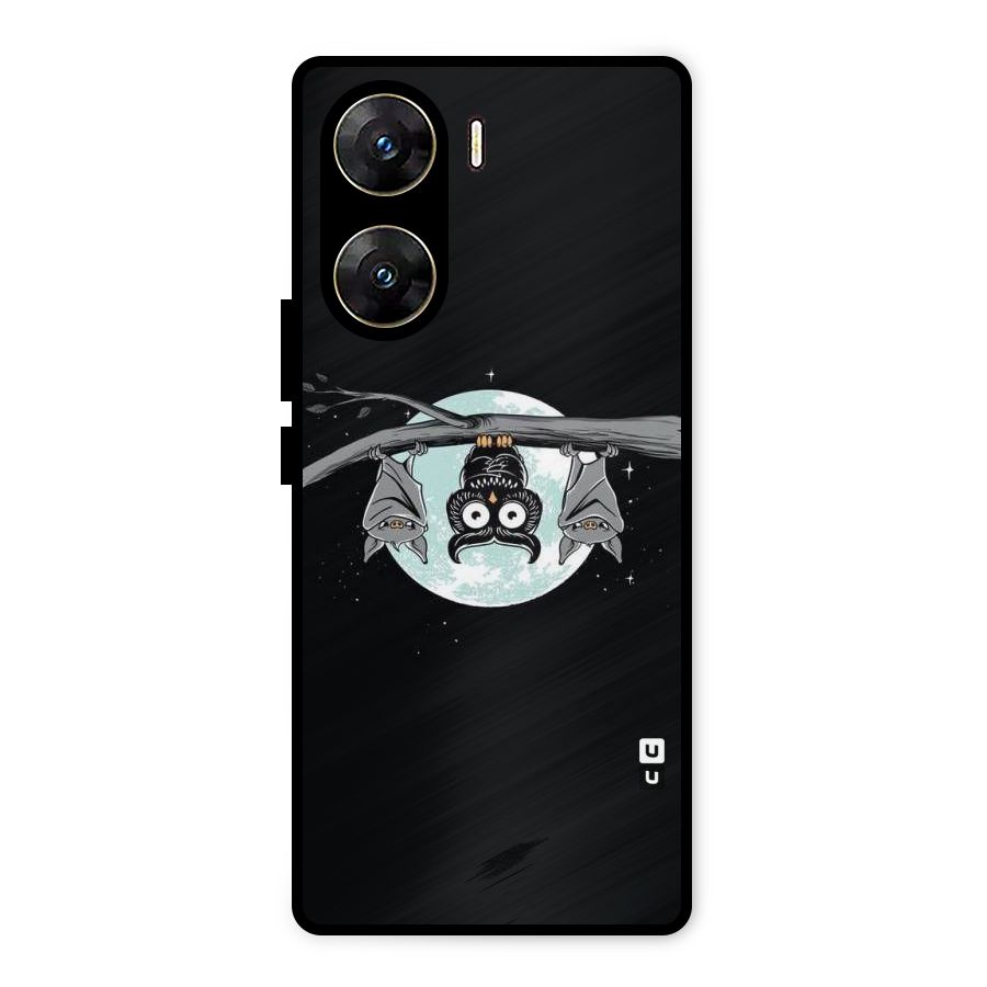 Owl Hanging Metal Back Case for Vivo V29e