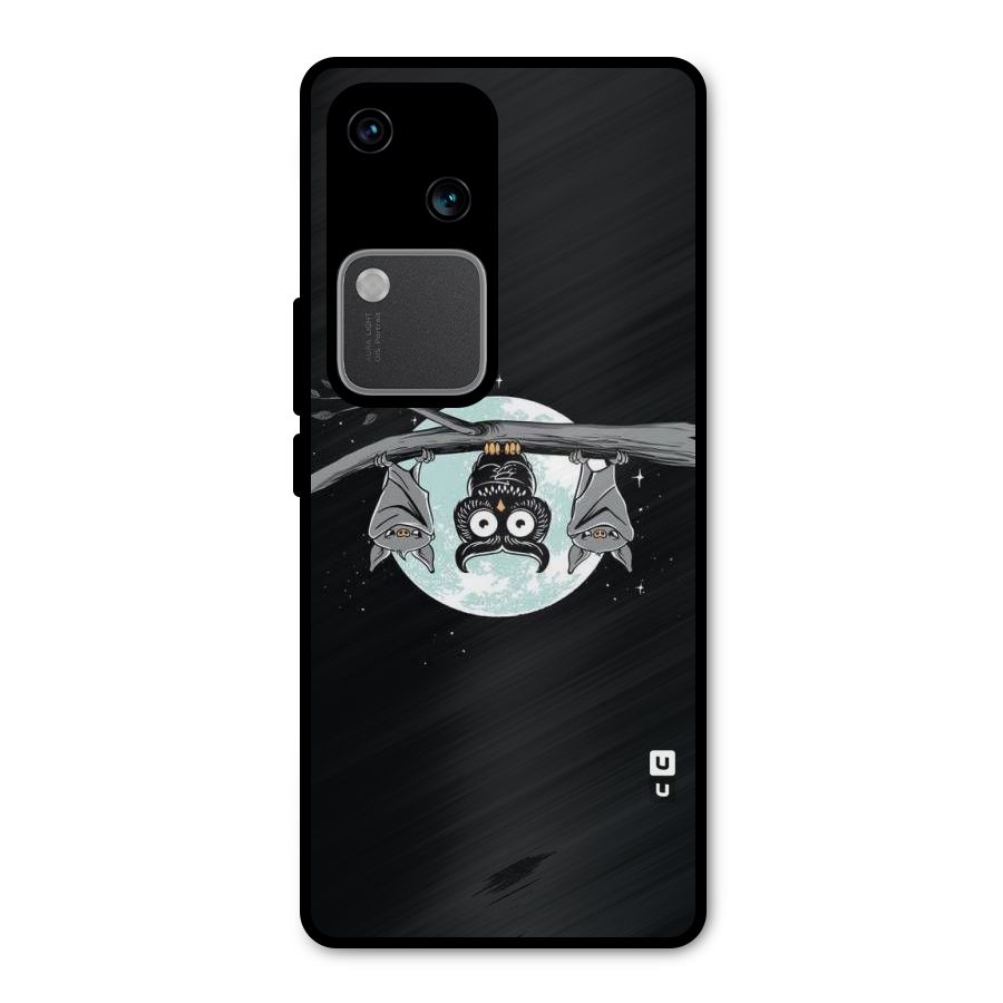 Owl Hanging Metal Back Case for Vivo V30
