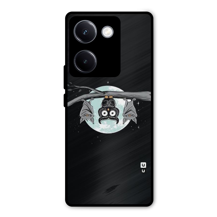 Owl Hanging Metal Back Case for Vivo Y300 Plus