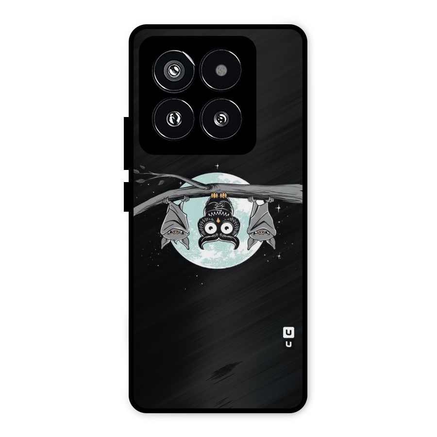 Owl Hanging Metal Back Case for Xiaomi 14 Pro