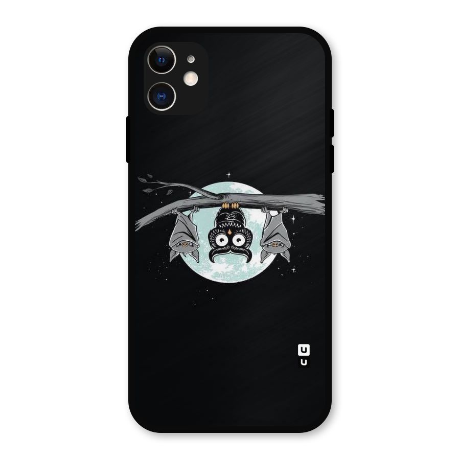 Owl Hanging Metal Back Case for iPhone 11