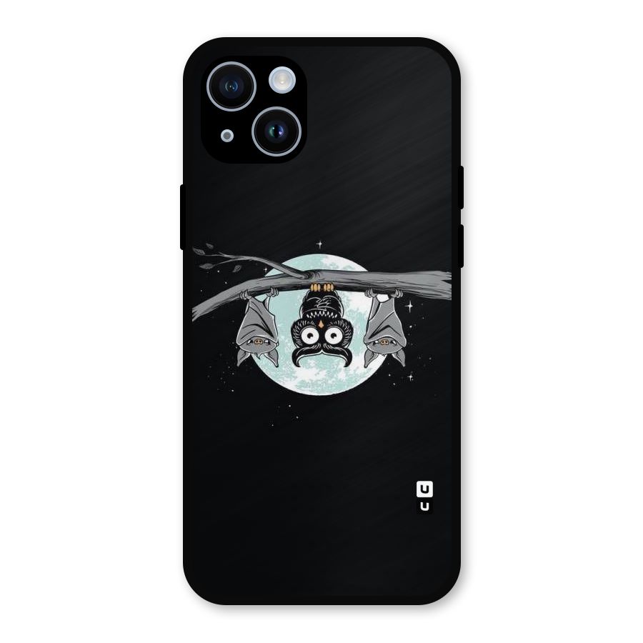 Owl Hanging Metal Back Case for iPhone 14