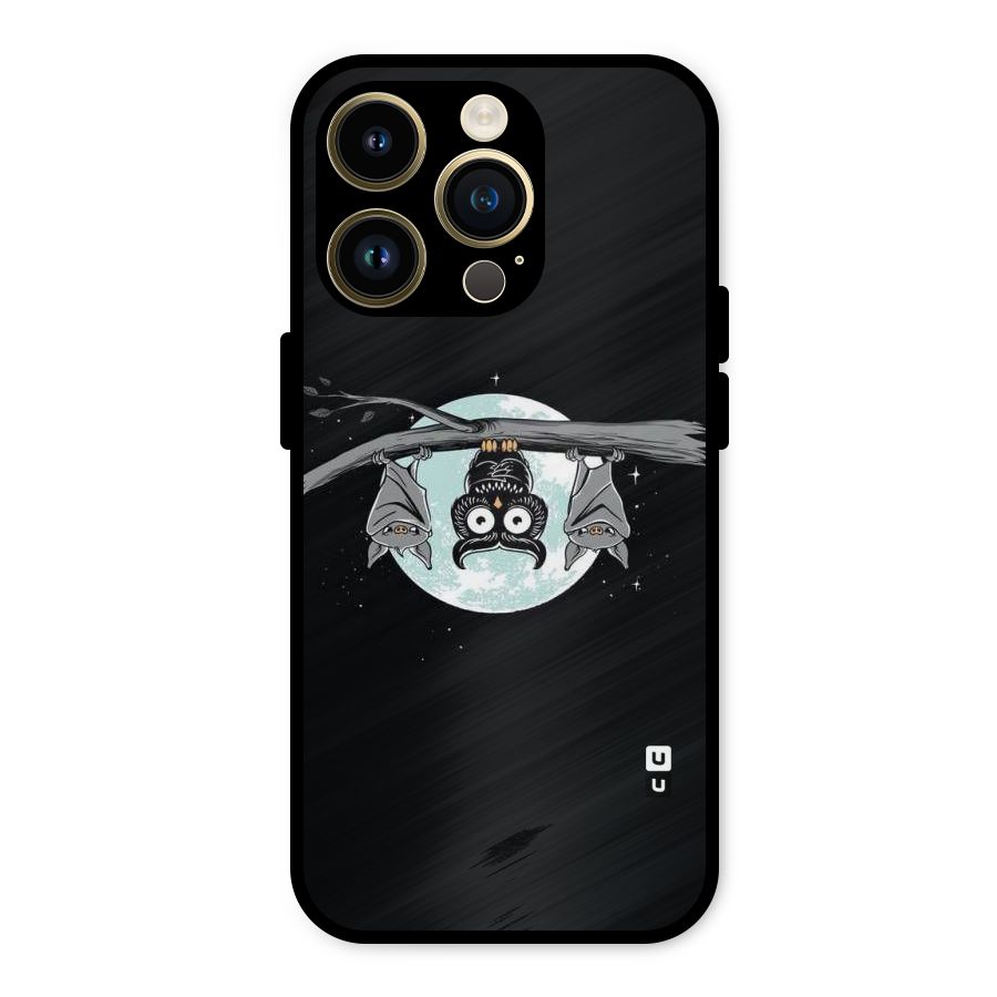 Owl Hanging Metal Back Case for iPhone 14 Pro