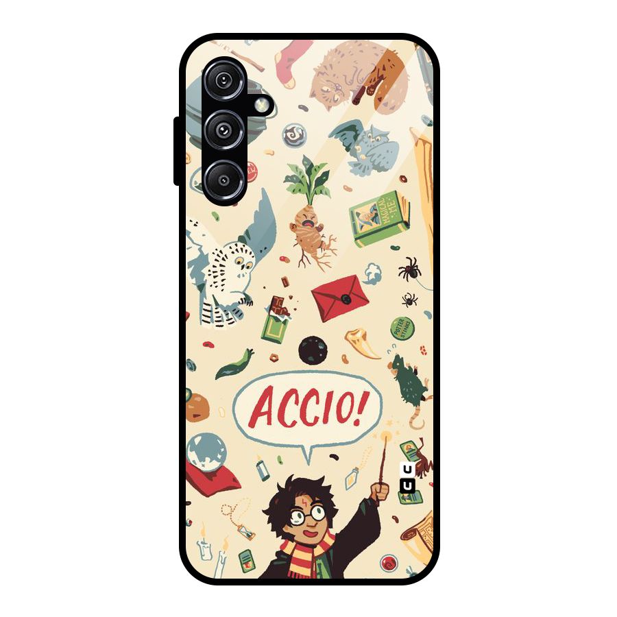 Owl Letter Glass Back Case for Galaxy M34 5G