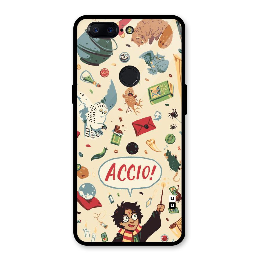 Owl Letter Glass Back Case for OnePlus 5T