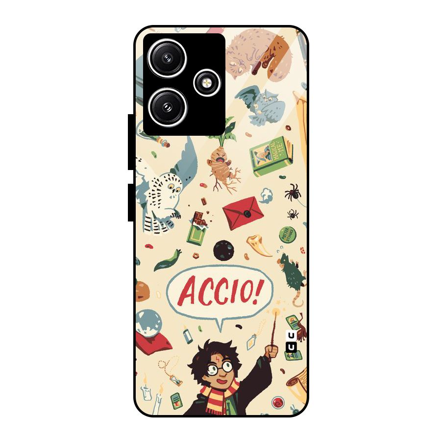 Owl Letter Glass Back Case for Redmi 12 5G