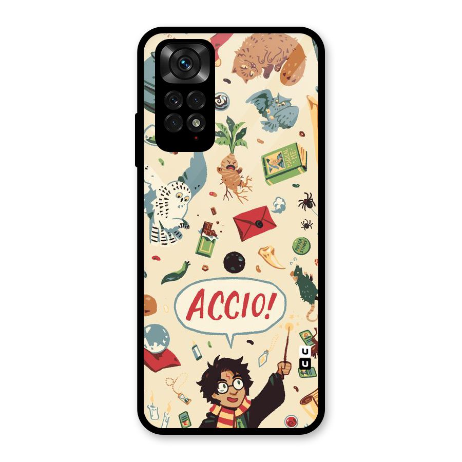 Owl Letter Glass Back Case for Redmi Note 11S