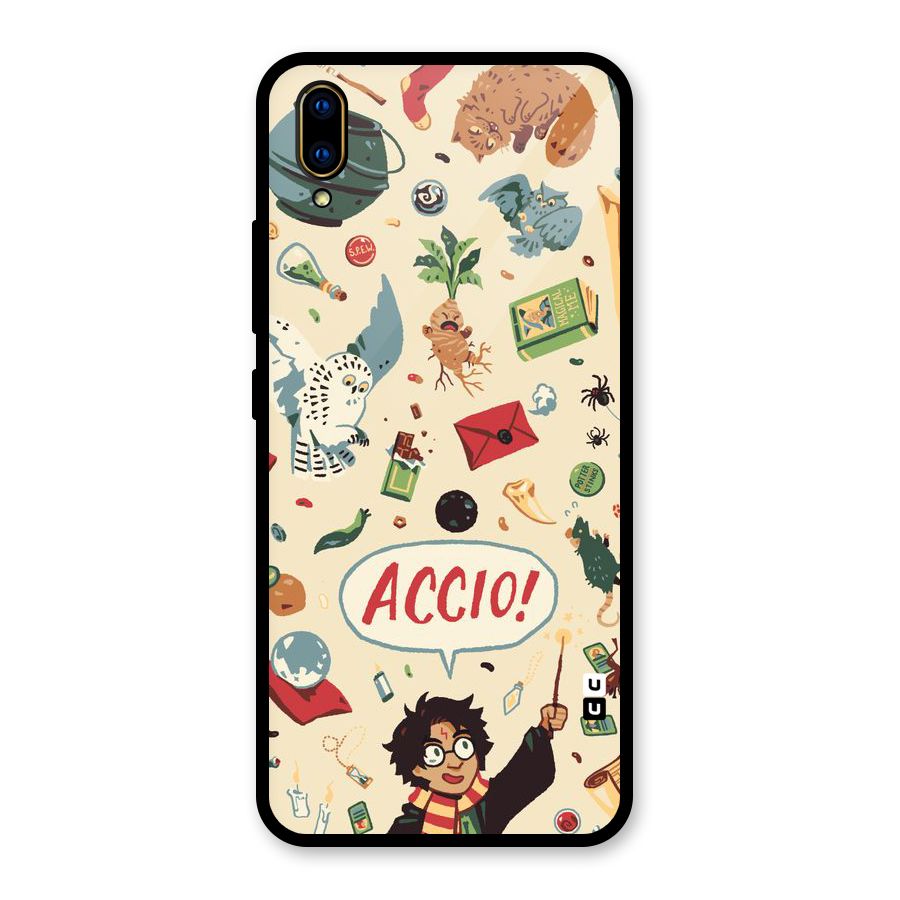 Owl Letter Glass Back Case for Vivo V11 Pro