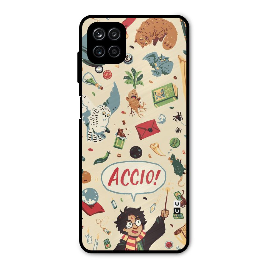 Owl Letter Metal Back Case for Galaxy A12