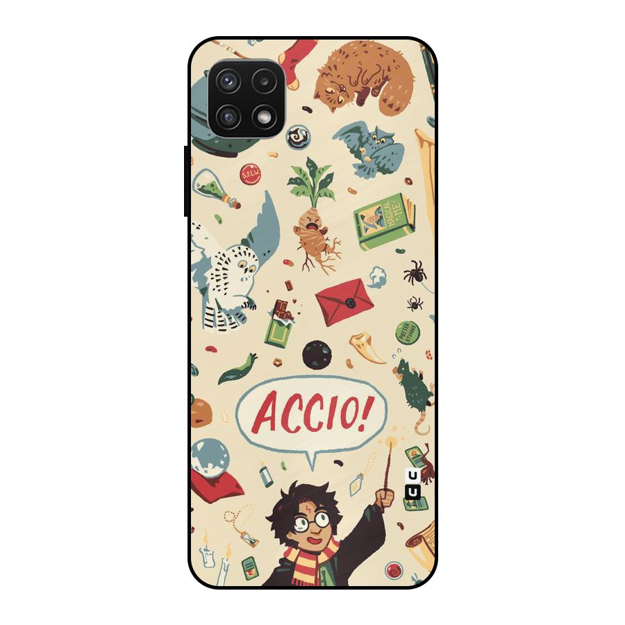 Owl Letter Metal Back Case for Galaxy A22 5G