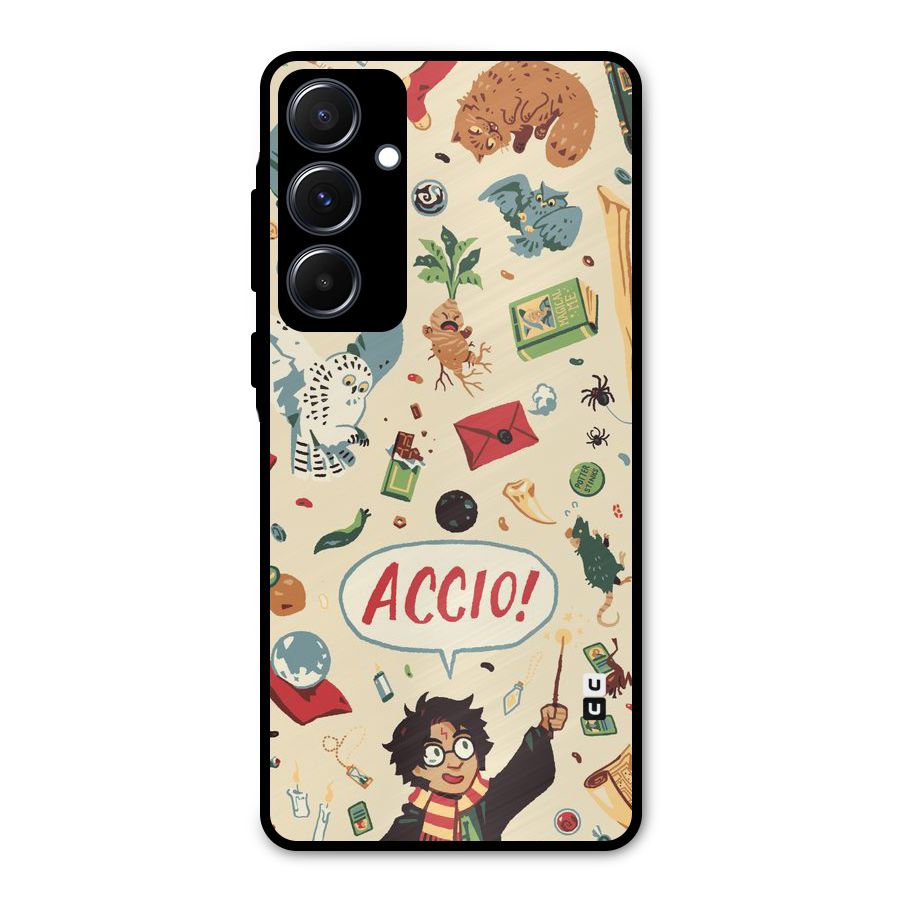 Owl Letter Metal Back Case for Galaxy A55