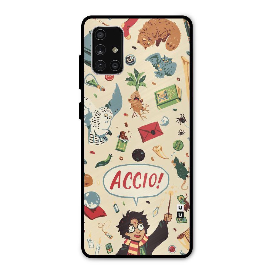 Owl Letter Metal Back Case for Galaxy A71