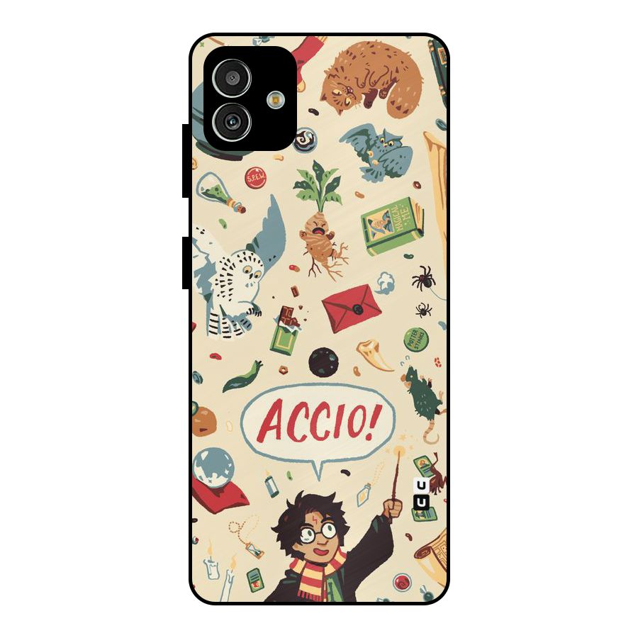 Owl Letter Metal Back Case for Galaxy M13 5G
