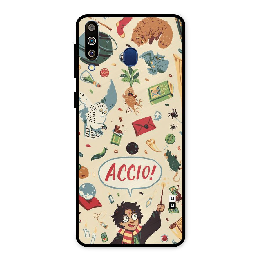 Owl Letter Metal Back Case for Galaxy M30