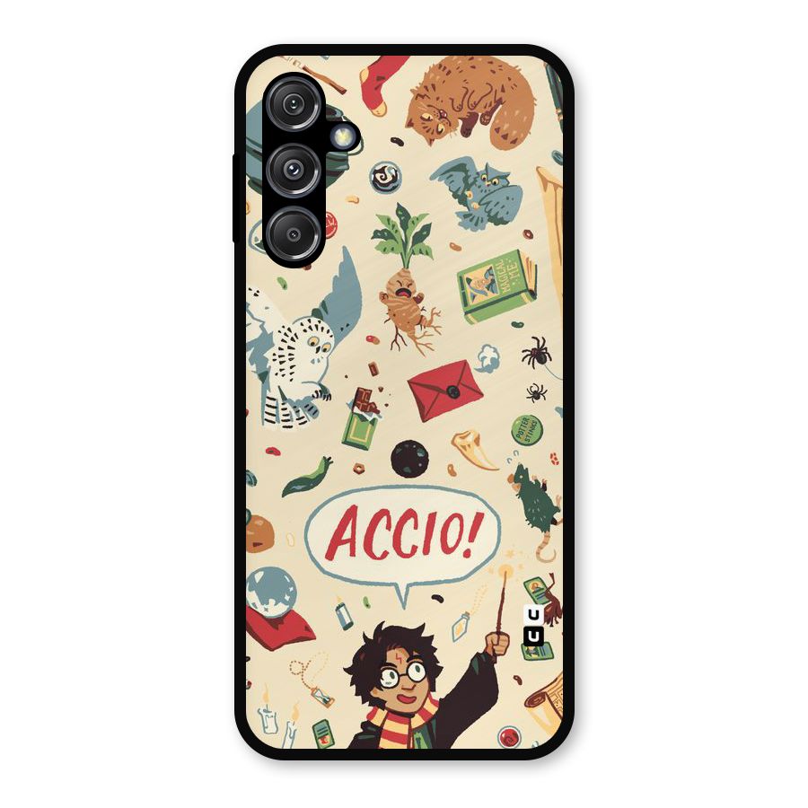 Owl Letter Metal Back Case for Galaxy M34 5G