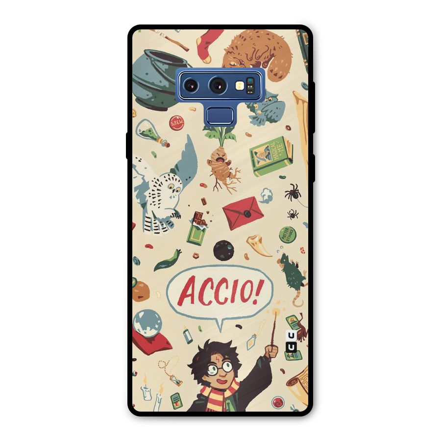 Owl Letter Metal Back Case for Galaxy Note 9