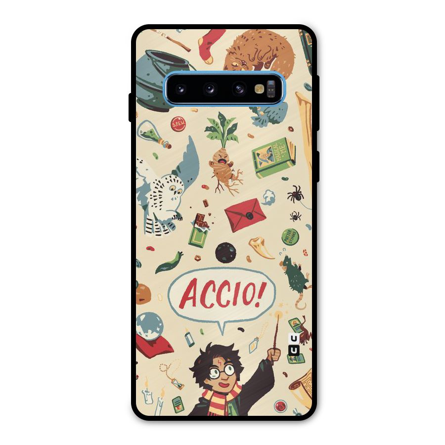 Owl Letter Metal Back Case for Galaxy S10