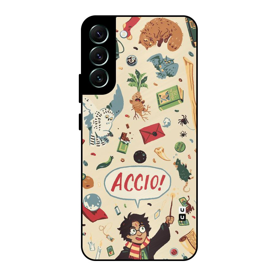 Owl Letter Metal Back Case for Galaxy S22 Plus 5G