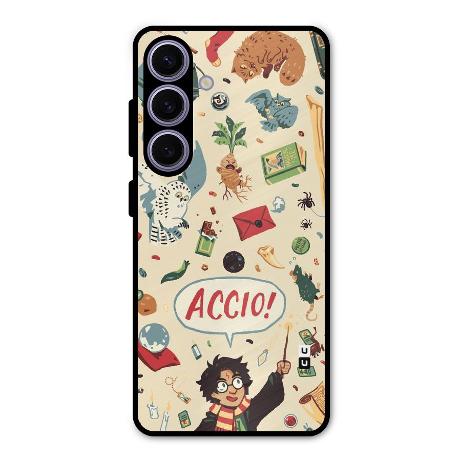 Owl Letter Metal Back Case for Galaxy S24