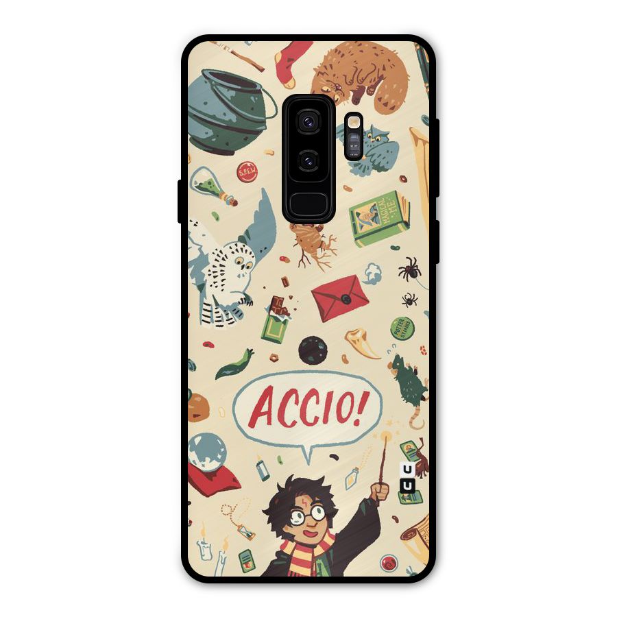 Owl Letter Metal Back Case for Galaxy S9 Plus