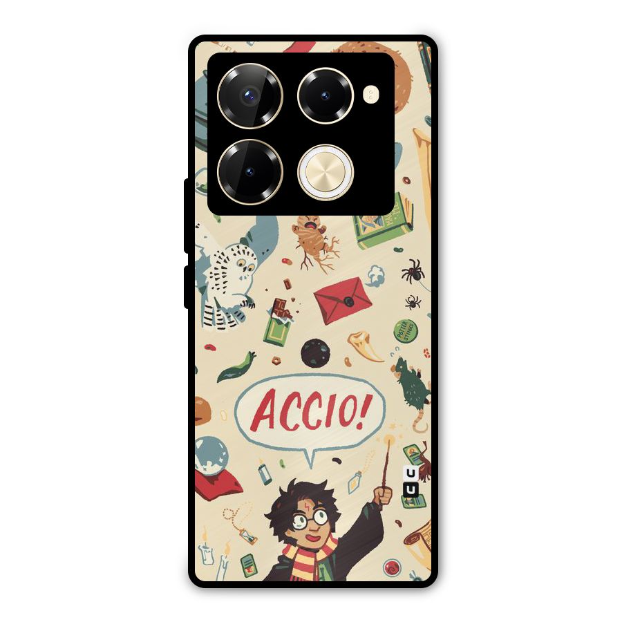 Owl Letter Metal Back Case for Infinix Note 40 Pro Plus
