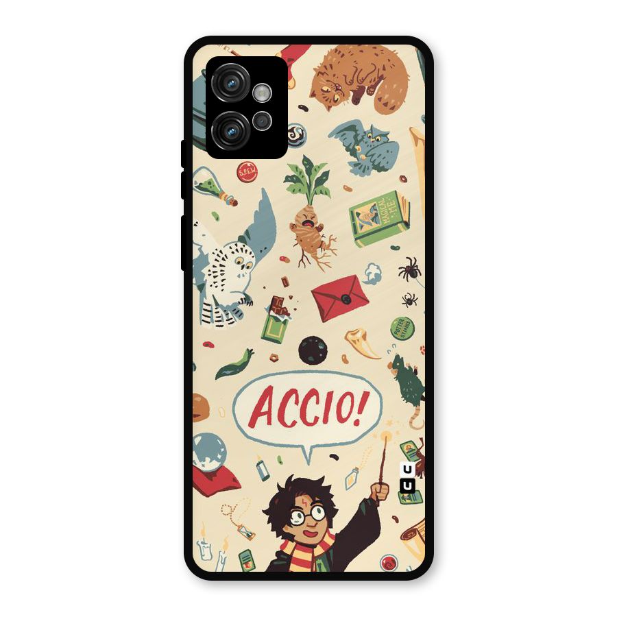 Owl Letter Metal Back Case for Moto G32