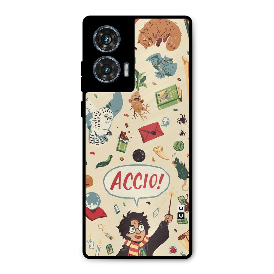 Owl Letter Metal Back Case for Motorola Edge 50 Fusion