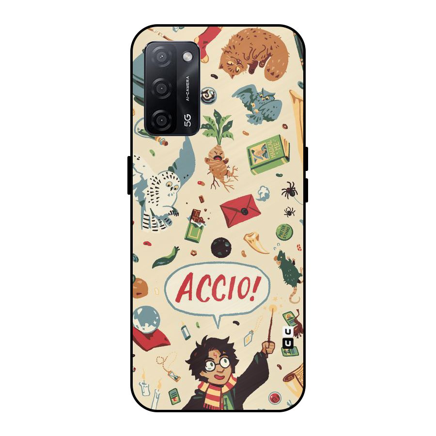 Owl Letter Metal Back Case for Oppo A53s 5G