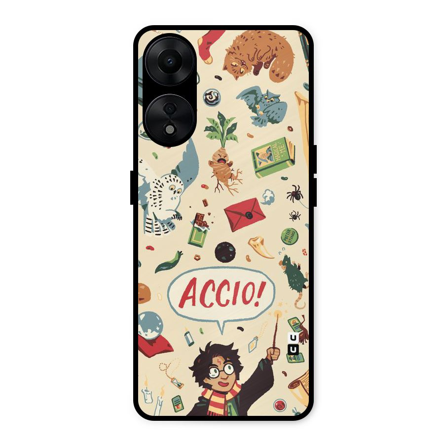 Owl Letter Metal Back Case for Oppo A78 5G