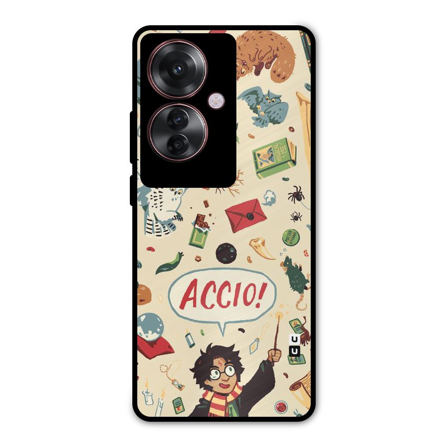 Owl Letter Metal Back Case for Oppo F25 Pro
