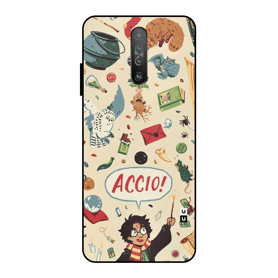 Owl Letter Metal Back Case for Poco X2