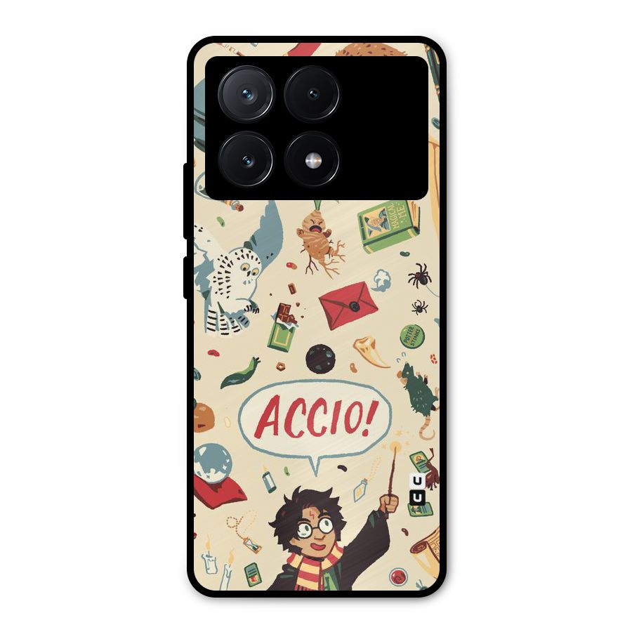 Owl Letter Metal Back Case for Poco X6 Pro