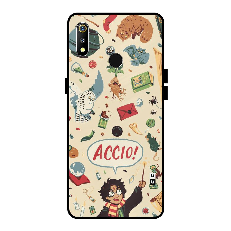 Owl Letter Metal Back Case for Realme 3i