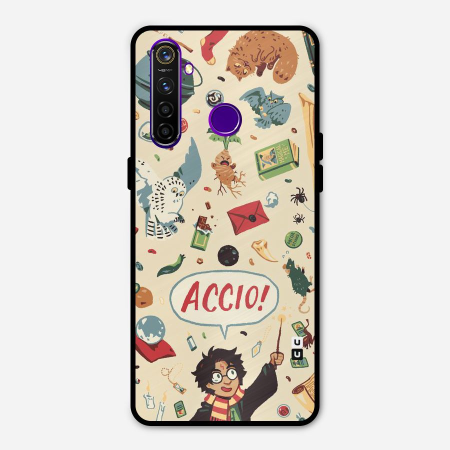 Owl Letter Metal Back Case for Realme 5 Pro