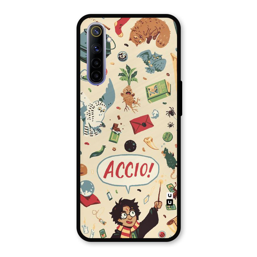 Owl Letter Metal Back Case for Realme 6