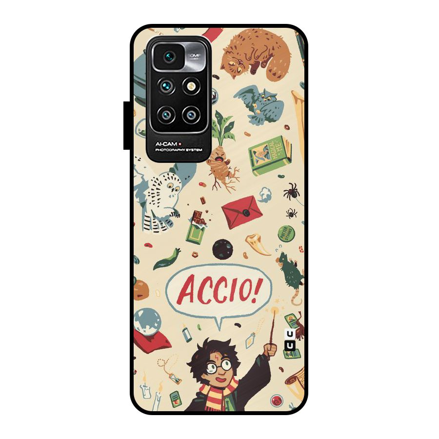 Owl Letter Metal Back Case for Redmi 10 Prime