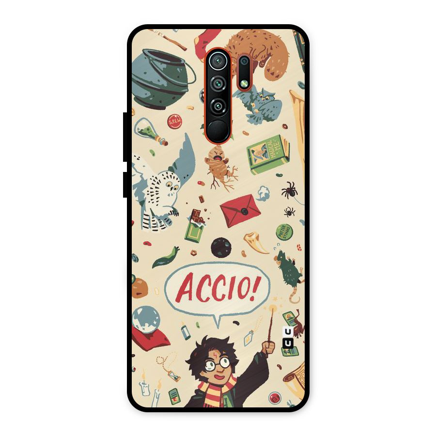 Owl Letter Metal Back Case for Redmi 9 Prime