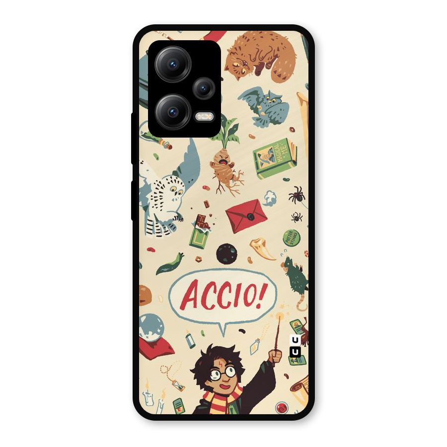 Owl Letter Metal Back Case for Redmi Note 12 5G