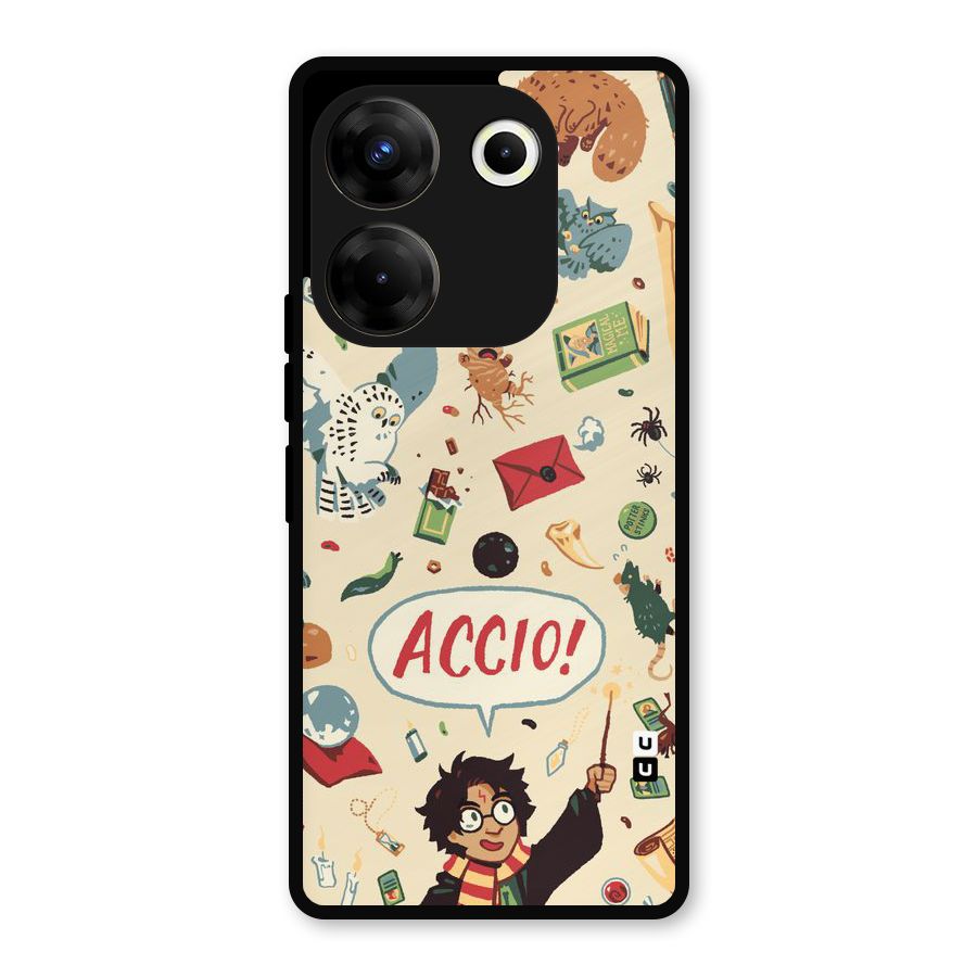 Owl Letter Metal Back Case for Tecno Camon 20